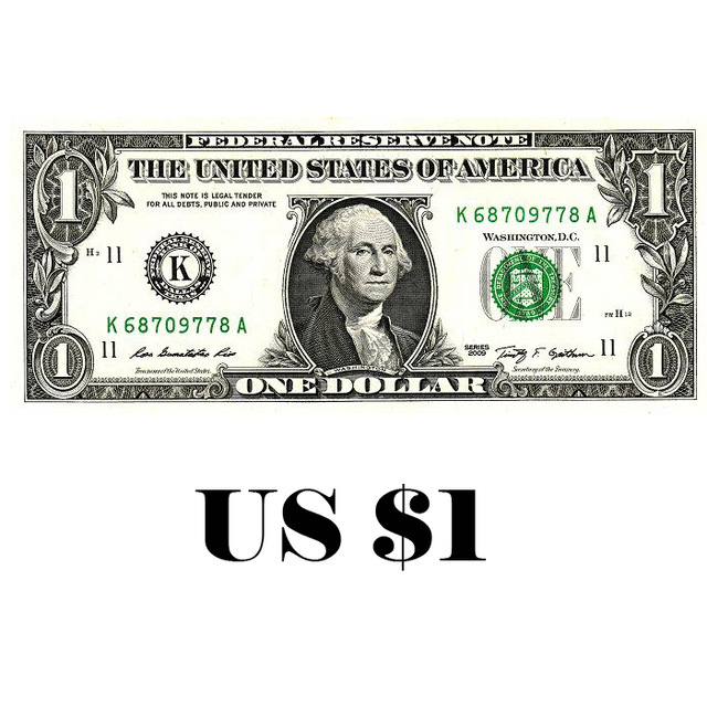 美金1元